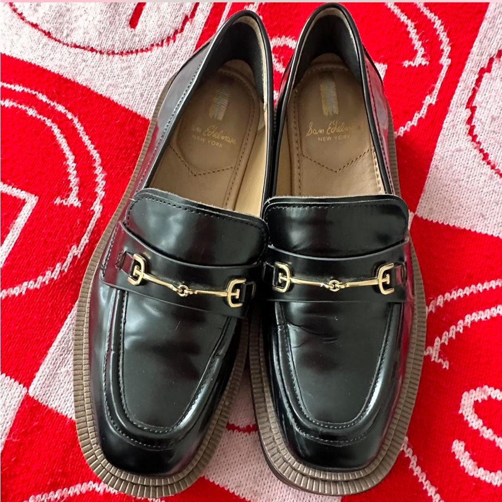 Sam Edelman semi Platform Loafers with gold detailing